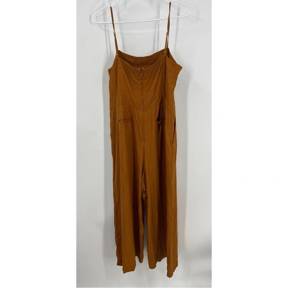 J.Crew black label 100% linen wide leg spaghetti strap jumpsuit Jumpsuit 14